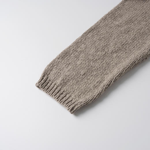ROMI STUDIO“松弛自在”3针单边亚麻棉混纺肌理感V领开衫 432WS014 商品图3