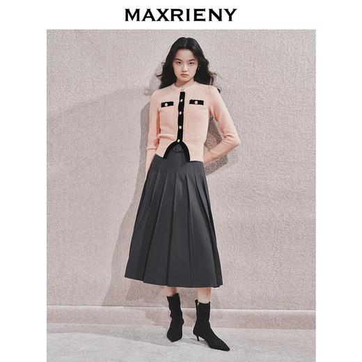 MAXRIENY浪漫优雅外套女秋冬新款蔷薇粉珍珠扣千金小香风早秋上衣(货号:MF85JA766) 商品图1