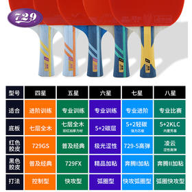 友谊729 奔腾7星乒乓球拍 套餐