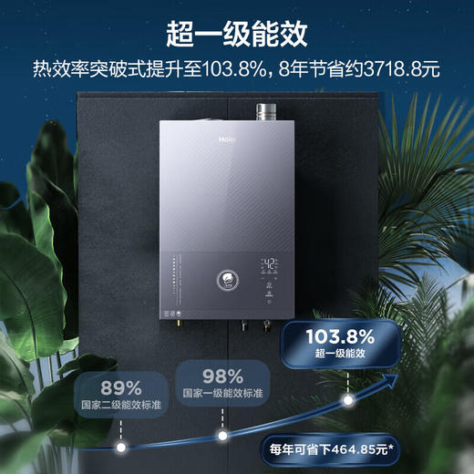 海尔（Haier）燃气热水器天然气家用双增压大水量18升零冷水超一级能效全面彩晶屏静音META JSLQ32-18META-PRO(12T)U1 商品图1