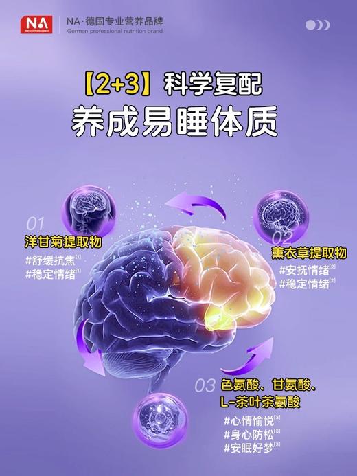 NA睡眠软糖舒压高含量gabo氨基丁酸晚安糖睡眠片缓解焦虑60粒 商品图4