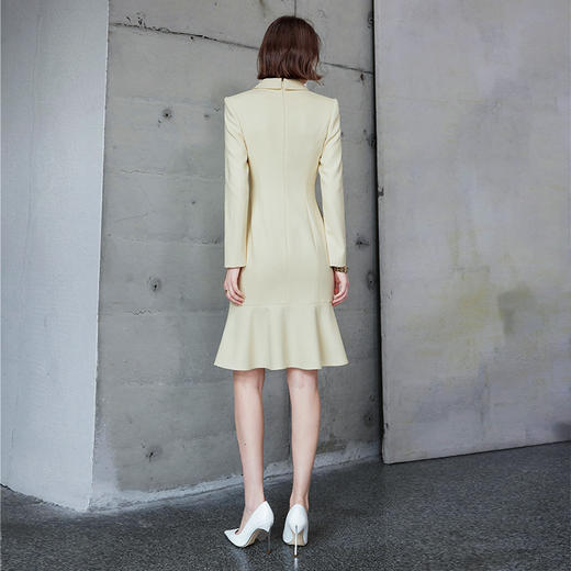 IWY/富家千金感穿搭套装女入秋韩系翻领小香风职业连衣裙荷叶边长袖Q1218 商品图4