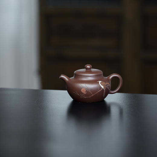 【青山特惠】宜兴 原矿紫泥 柿圆 手工紫砂壶.175cc.杨晓燕. 商品图0