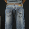 【新款DQ】大依优型大码潮款松紧腰牛仔裤棉质YKK拉链加肥加大宽松男士胖子显瘦潮流弹力舒适 商品缩略图5