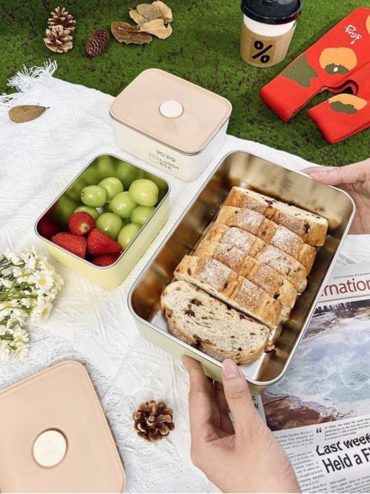 🎉🎉🎉【品牌直发】😍送柿柿如意袋！🌟 优铂YOPO日式便当盒3件套：✅316食品级不锈钢，💕⁫安全卫生 ✅多巴胺配色✨✨✨，⁡双层隔热防烫 ✅密封锁鲜📣，⁭食材不串味👏👏 商品图2