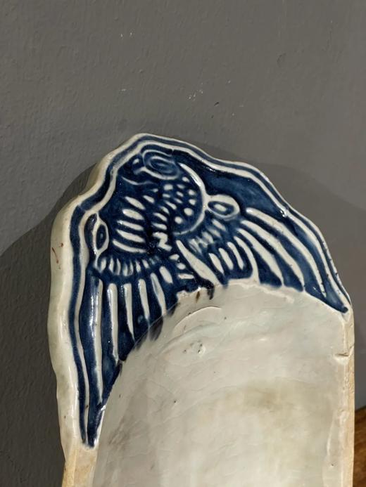 青花模造凤纹瓷瓦当一对，顺丰包邮 商品图4