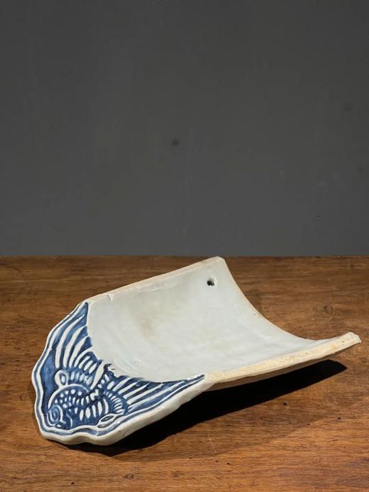 青花模造凤纹瓷瓦当一对，顺丰包邮 商品图10