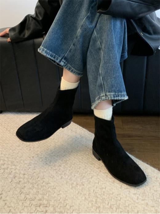 🔥 🔥 【韩系复古方头美拉德瘦瘦小短靴521】🌺穿上秒变韩系oni的🆕瘦瘦靴来咯｜🌈秋冬自带氛围感韩系🍸美拉德风妥妥get!! 💦 -谁穿都秒变韩剧女主👧 商品图1