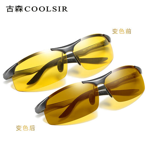 男士半框遮阳镜 偏光变色墨镜太阳镜 户外防晒骑行开车出游垂钓 商品图6
