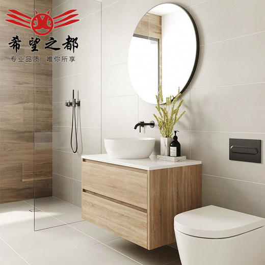 素色厨卫哑光侘寂风瓷砖水泥墙砖阳台通体微奶油300x600地砖 商品图1