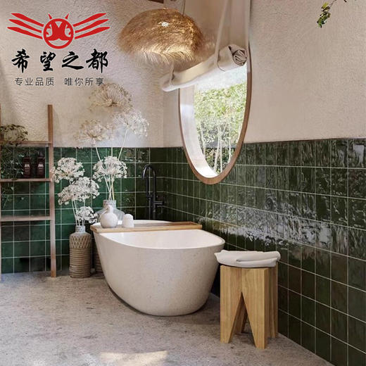 白砖浴室意式卫生间方砖小砖长条形复古渐变厨房厕所手工墙砖瓷砖 商品图1