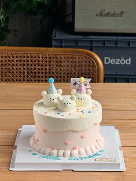 一家三口小熊蛋糕