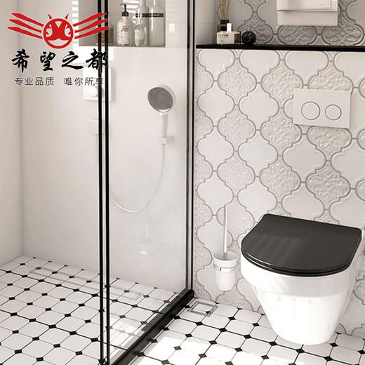 灯笼厨房卫生间法式洗手间厕所花砖瓷砖浴室砖网红纯白色墙砖手工 商品图0