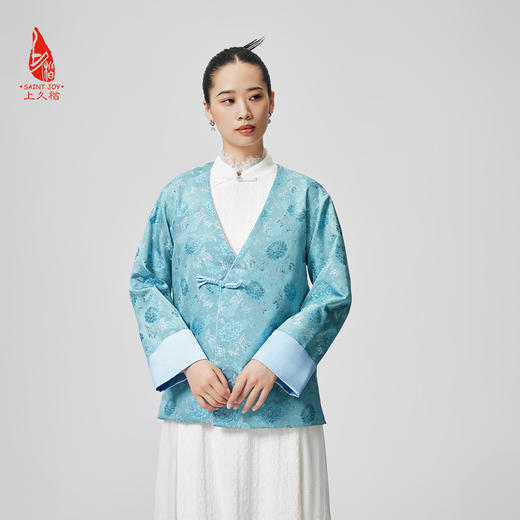 SAINTJOY/上久楷宋锦女式 中式上衣 复古 赋菊 CY1024207039 商品图2