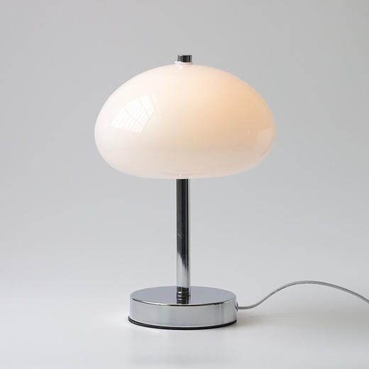 台灯风书房北欧床头装饰灯卧室创意丹麦蘑菇民宿玻璃台灯客厅奶油 商品图1