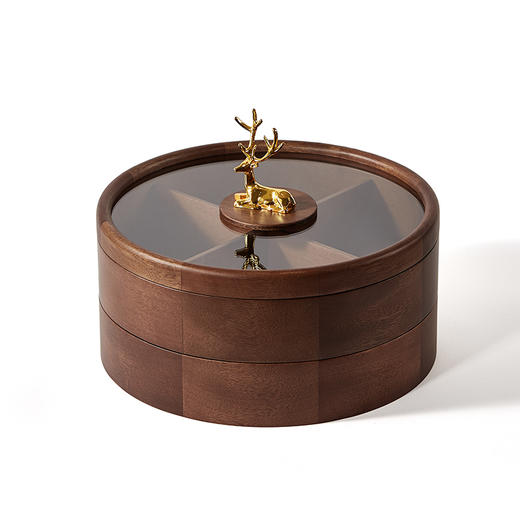 初心| 轻奢圆形四格双层果盘 商品图4