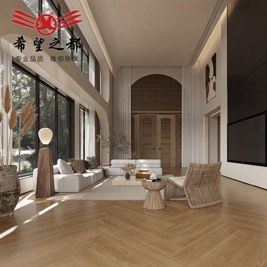 卧室客厅砖阳台色胡桃木木纹地砖实木深色全瓷仿北欧瓷砖200x1200 商品图2