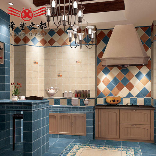 五彩佛山美式150300150*地中海仿古墙砖*清新阳台小工厂内墙300 商品图0