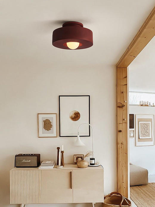 走廊侘寂风灯具设计师吸顶灯道北欧吸顶灯阳台风过衣帽间奶油中古 商品图4