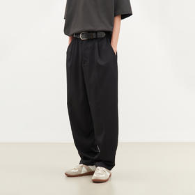 吃茶去chichaqu2024单褶抗皱休闲西裤宽松微锥垂感基础百搭