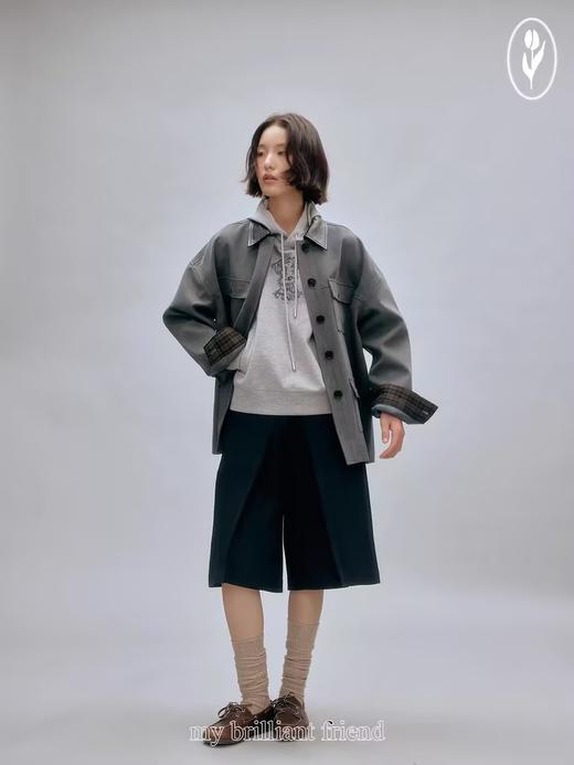 shyshystill/shy202408013/柔软空气棉复古休闲刺绣手绘图案连帽卫衣 商品图2