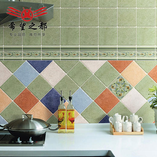 瓷砖300彩色佛山风150仿古砖田园美式地砖150地砖美式亮面*地中海 商品图0