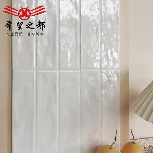 白色浴室粉色釉瓷厨房卫生间墙砖砖珍珠砖复古奶油手工法式背景墙 商品图3