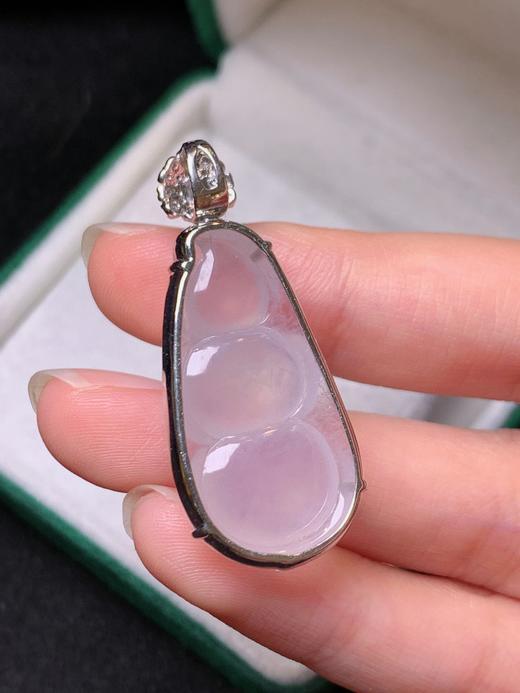 18K金高冰福豆吊坠 商品图5