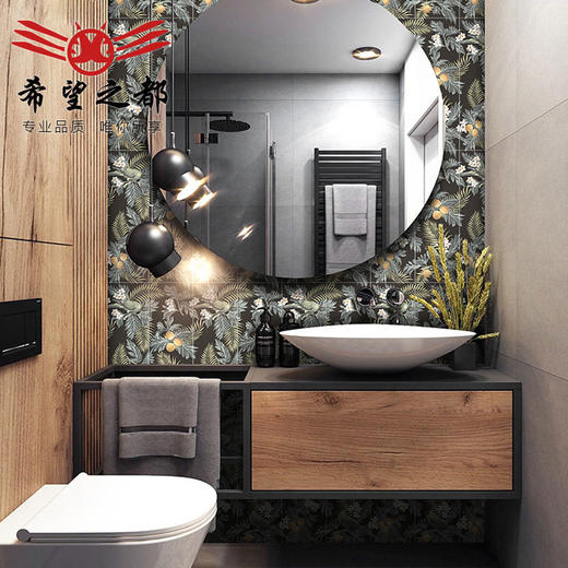 卫生间墙砖水磨石浴室小北欧地砖花砖300600洗手间厕所瓷砖复古 商品图2