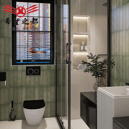 绿砖厨房墙砖卫生间手工地砖复古绿色美式牛油果防滑瓷砖花砖法式 商品图2