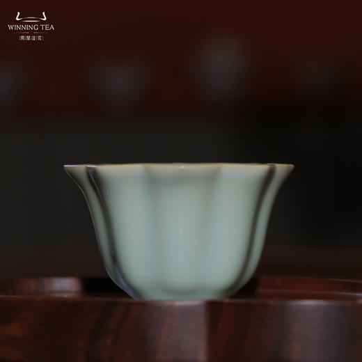 问鼎汝瓷收藏款天青玉莲杯 商品图0