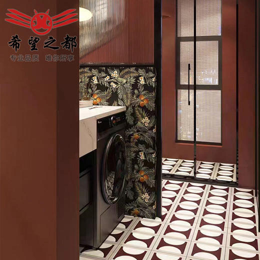 浴室小法式艺术厕所墙砖地砖厨房220x220几何复古卫生间瓷砖花砖 商品图1