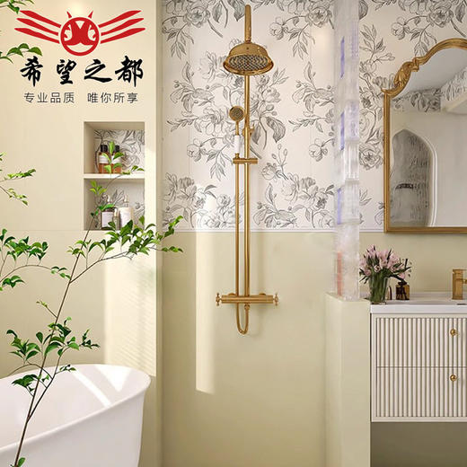 瓷砖厨房素色600x1200地砖墙砖法式花砖连纹柔光全瓷阳台卫生间 商品图1