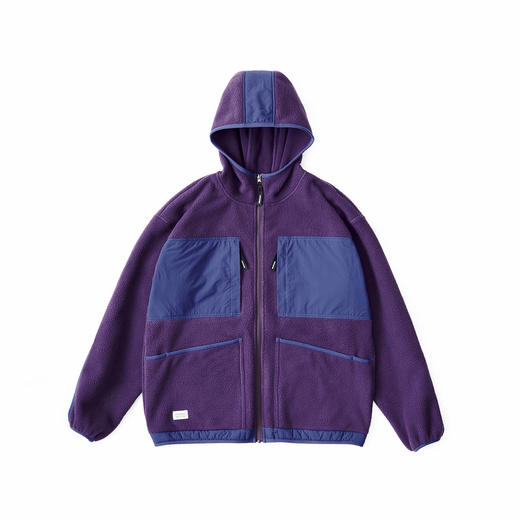 吃茶去chichaqu24秋冬抓绒摇粒绒带帽外套户外保暖加厚复古山系 商品图4