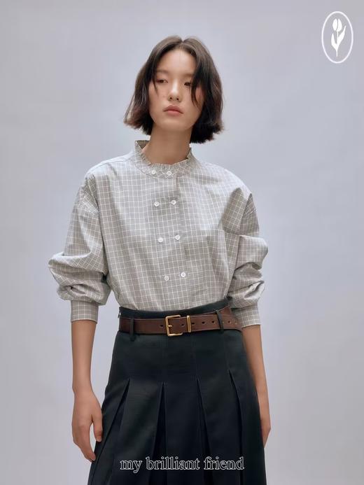 shyshystill/shy202408052/设计感棉质高品质双排扣衬衫上衣 商品图2