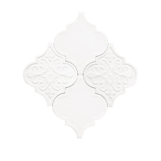 灯笼厨房卫生间法式洗手间厕所花砖瓷砖浴室砖网红纯白色墙砖手工 商品图4