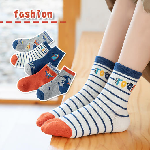 （10双装）女童男童棉袜子立体花朵中筒袜日系中大童袜少女公主袜秋冬款儿童袜运动秋冬款吸汗棉质中筒袜子韩版中大童男童袜 商品图3