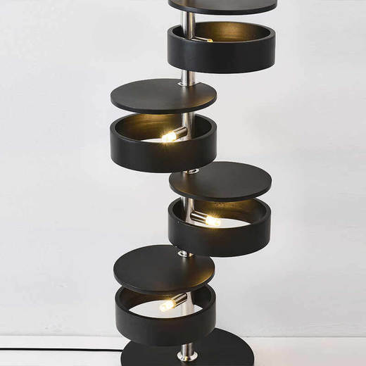 创意立式灯实木美式中古落地灯边沙发卧室客厅侘寂风复古书房床头 商品图2