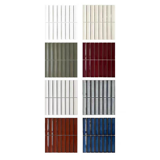 咖啡厅酒吧砖卫生间瓷砖马赛克厨房墙砖月牙竹节橄榄绿弧形 商品图4