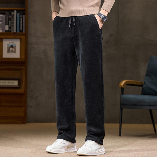 【灯芯绒】【DQ】大依优型大码松紧腰直筒休闲裤长裤男舒适休闲简约百搭加肥加大男装 商品图3
