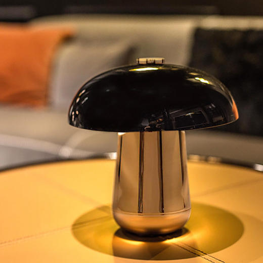 台灯客厅五金台灯创意后现代卧室书房设计师床头艺术黑色 商品图1