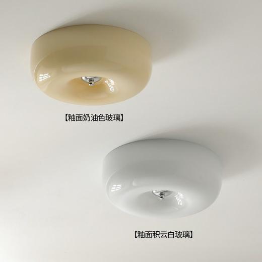 风卧室吸顶灯奶油法式阳台中古吸顶灯圆形护眼北欧玄关纽扣吸顶灯 商品图1