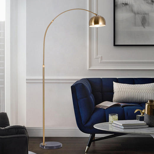 卧室中古玻璃灯具落地灯钓鱼旁客厅复古落地灯月光法式包豪斯沙发 商品图3