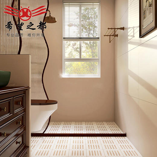 枝蔓奶油瓷砖花砖风地砖墙砖法式厕所浴室复古300x900阳台卫生间 商品图3