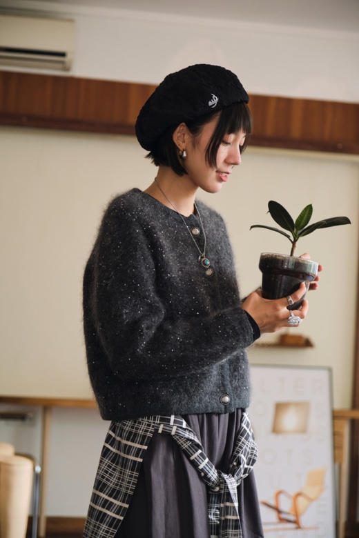 小香风亮片针织开衫 商品图0