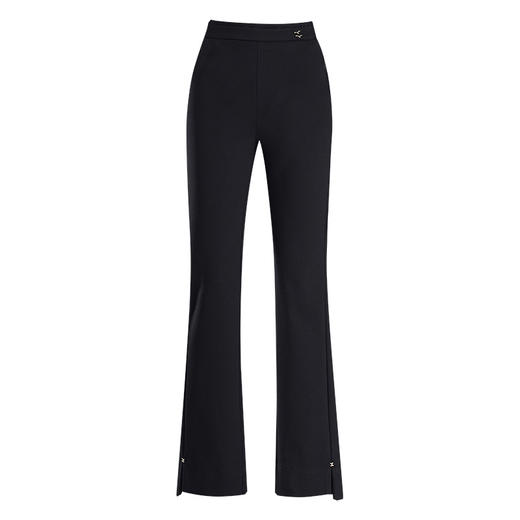 松紧高腰微喇裤秋季时尚，气质休闲裤黑色大码长款喇叭裤MYX-5505 商品图4