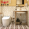 浴室银杏厕所搭配花300x800卫生间瓷砖法式洗手间复古墙砖花砖 商品缩略图0