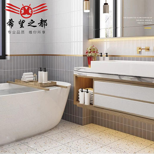 彩色风莫兰迪格子面包厨卫8长条洗手间砖300x600墙砖北欧瓷砖厕所 商品图1