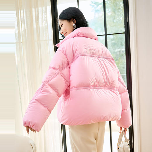 NEELLY纳俪商场同款冬季新款90白鹅绒羽绒服女宽松短款面包服外套N24104L07761 商品图1
