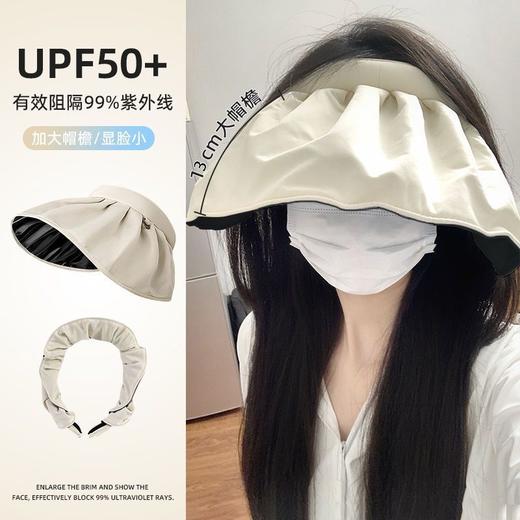 「9.9包邮！数色可选」夏季防晒贝壳帽 女防紫外线夏季遮阳黑胶空顶帽防晒太阳帽大檐遮阳帽子夏季配饰 商品图0